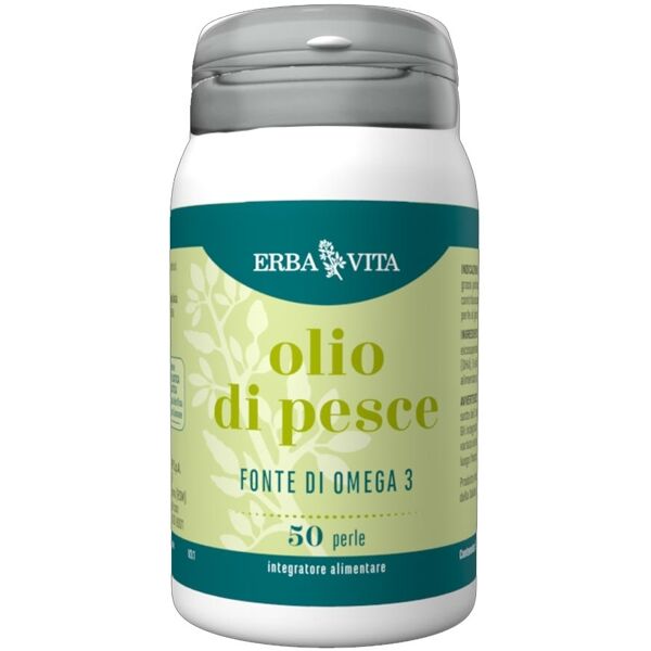 erba vita monoplanta - olio di pesce integratore fonte di omega 3, 50 perle