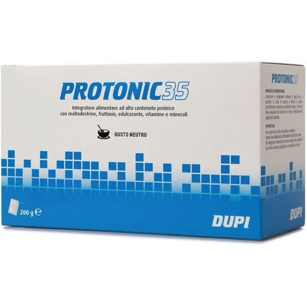 dupi protonic - 35 integratore proteine e carboidrati gusto neutro, 10 bustine