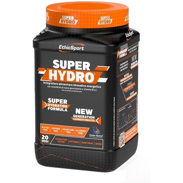 ethicsport superhydro integratore alimentare idrosalino energetico, 500g