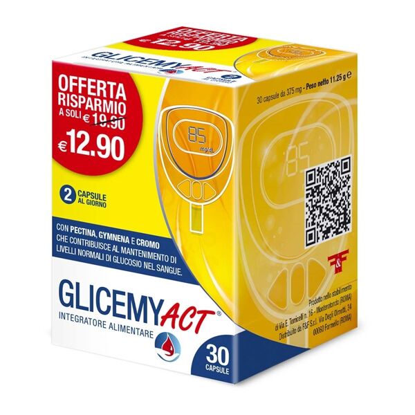 linea act glicemy act integratore alimentare per la glicemia, 30 capsule