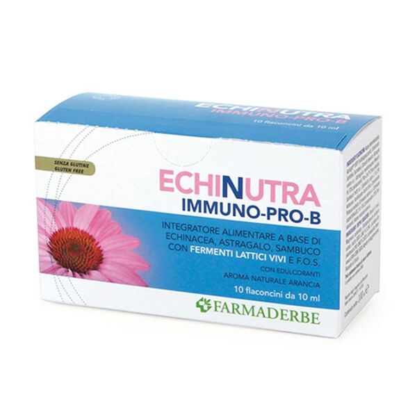 farmaderbe echinutra immuno pro-b integratore sistema immunitario, 10 x 10ml