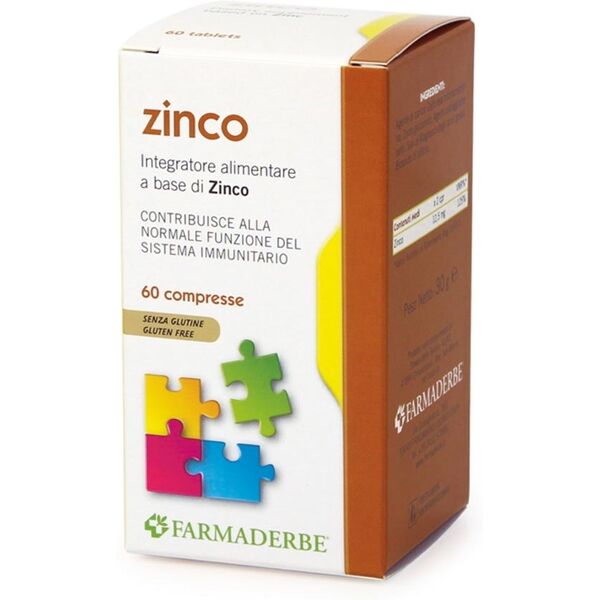 farmaderbe zinco integratore alimentare, 60 compresse