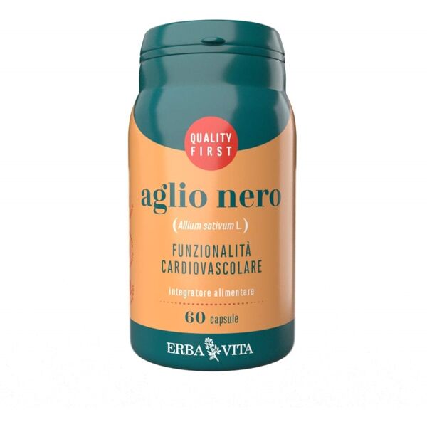 erba vita monoplanta - aglio nero integratore cuore e circolazione, 60 capsule