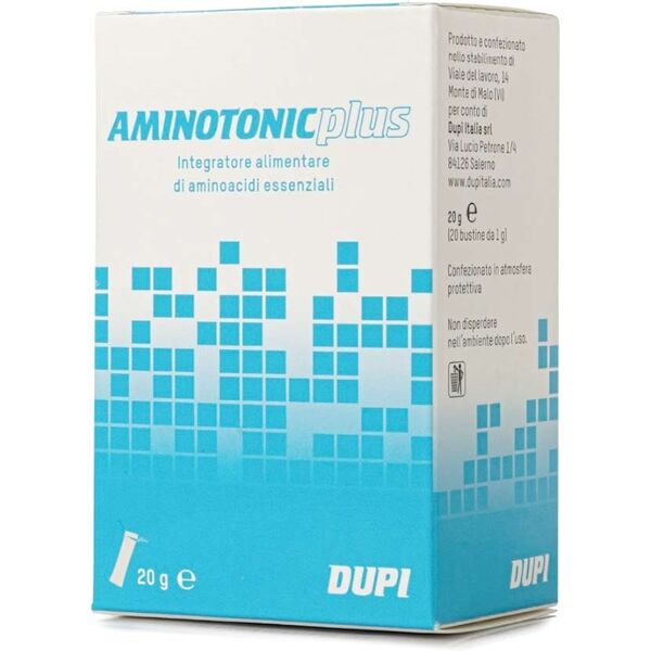 dupi aminotonic plus integratore di aminoacidi essenziali, 20 bustine