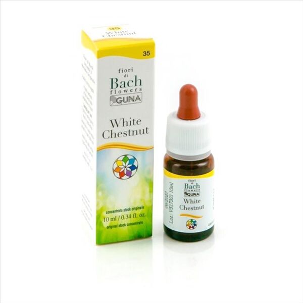 guna fiori di bach - white chestnut 35 concentrazione e pace gocce, 10ml