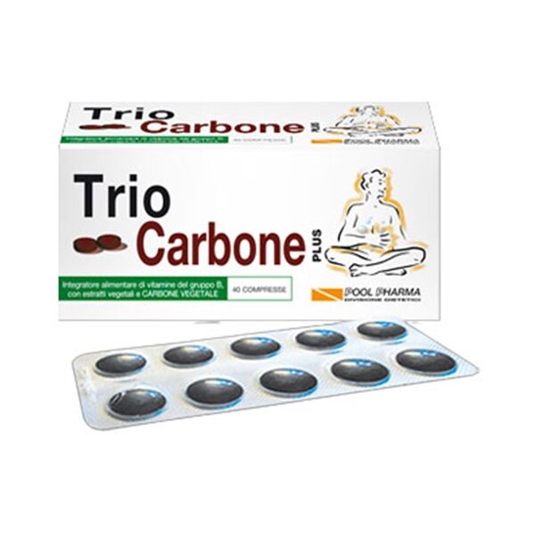 pool pharma trio carbone plus integratore alimentare 40 compresse