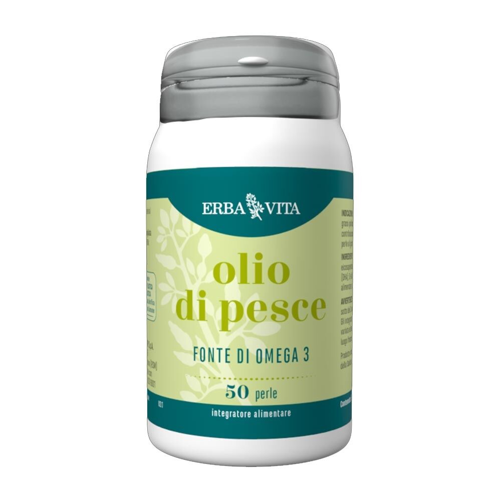 erba vita monoplanta - olio di pesce integratore fonte di omega 3, 50 perle