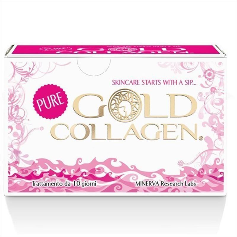 minerva gold collagen minerva research labs pure gold collagen integratore 10 flaconcini