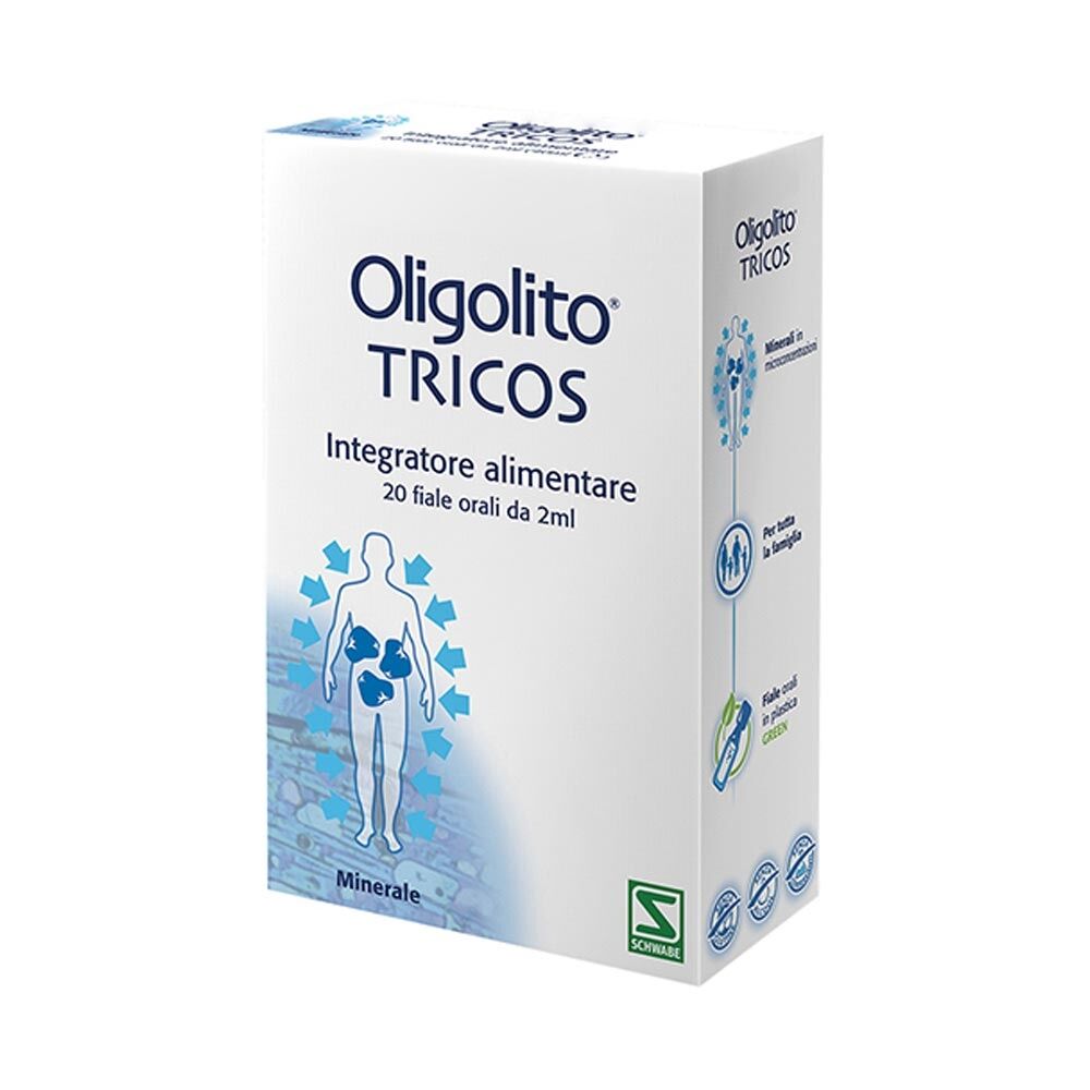 schwabe pharma pegaso oligolito tricos integratore alimentare, 20 fiale