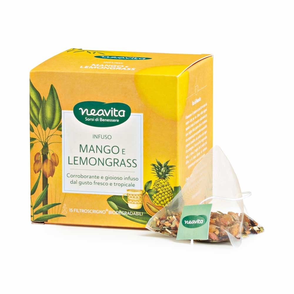neavita mango e lemongrass infuso di frutti tropicali, 15 filtri