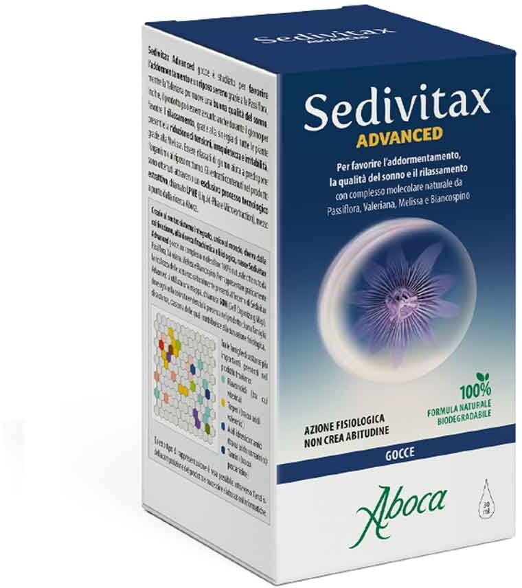 Aboca Sedivitax Advanced - Gocce Integratore Sonno e Rilassamento, 30ml