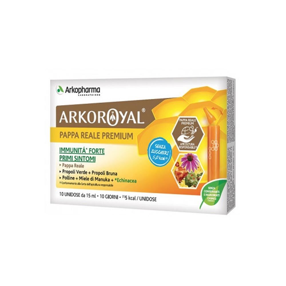 Arkopharma Arkoroyal - Pappa Reale Premium Immunità Forte, 10 Flaconcini