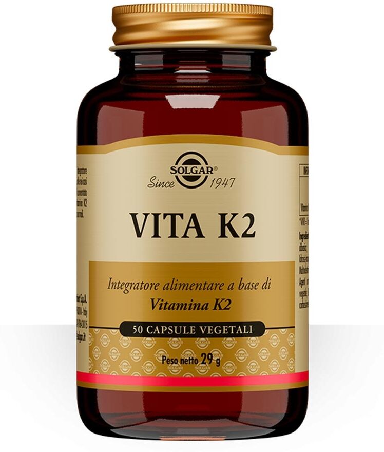 Solgar Vita K2 Integratore Alimentare per le Ossa, 50 Capsule Vegetali