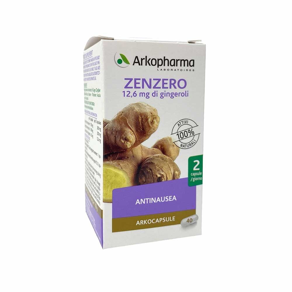 Arkopharma Arkocapsule - Zenzero Integratore Antinausea, 40 Capsule