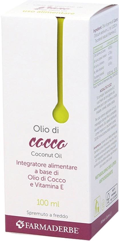 Farmaderbe Olio di Cocco Integratore Alimentare, 100ml