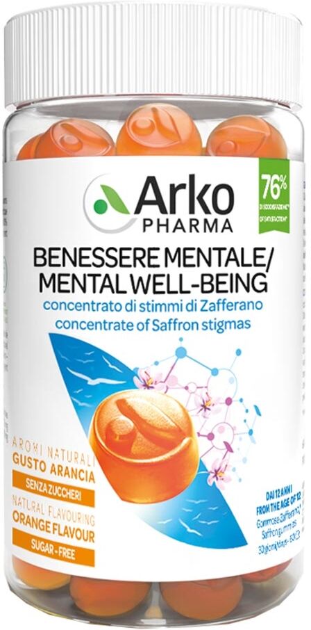 ArkoPharma Arkogummies Zafferano Benessere Mentale, 60 Gommose