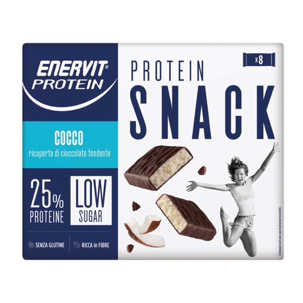 Enervit Protein - Snack Barretta Proteica Cocco Low Sugar, 8 barrette
