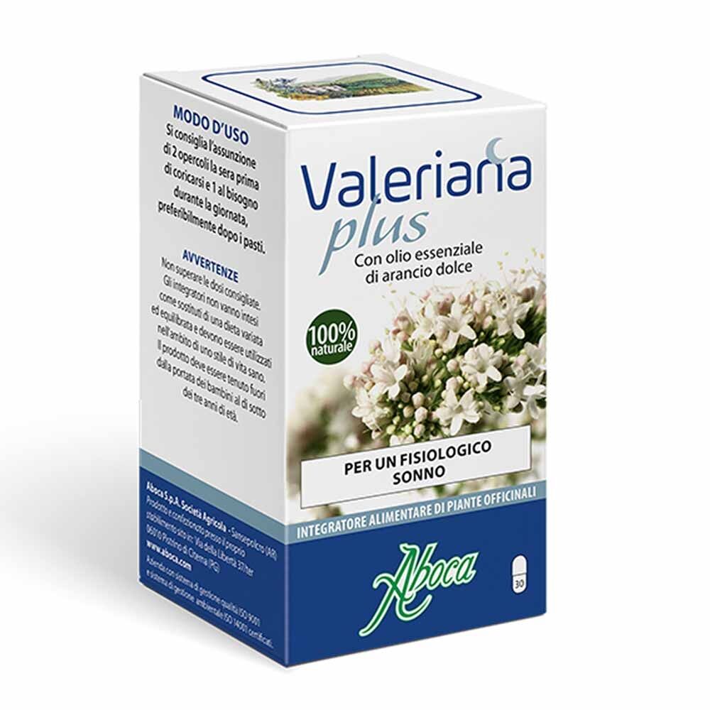 Aboca Valeriana Plus - Integratore per un Sonno Fisiologico, 30 Opercoli