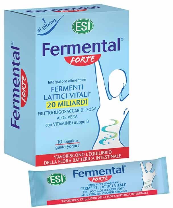 ESI Fermental Max - Integratore Forte di Fermenti Lattici e Vit. B, 10 Bustine