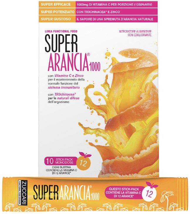 Zuccari Super Arancia - 1000 Integratore Alimentare, 10 Stick Pack Monodose