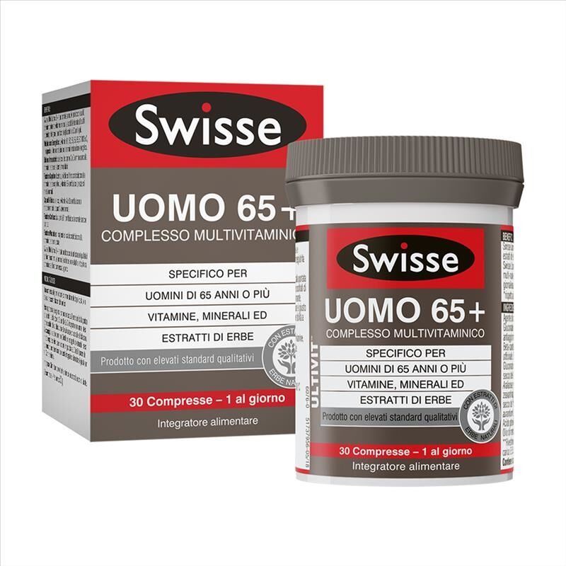 Swisse Multivitaminici - Uomo 65+ Integratore Alimentare, 30 compresse