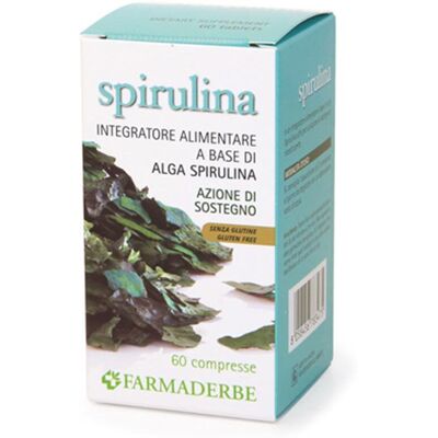 Farmaderbe Spirulina 47,28 g 60 Compresse - Integratore alimentare Farmaderbe Spirulina 47,28 g 60 Compresse - Integratore alimentare