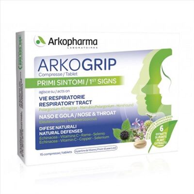 Arkopharma Arkogrip Difese Naturali Naso E Gola, 15 Compresse Arkopharma Arkogrip Difese Naturali Naso E Gola, 15 Compresse