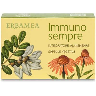 Erbamea Immunosempre - Echinacea, Astragalo, Vitamina C - 30 Capsule Vegetali - Supporto Immunitario Erbamea Immunosempre - Echinacea, Astragalo, Vitamina C - 30 Capsule Vegetali - Supporto Immunitario
