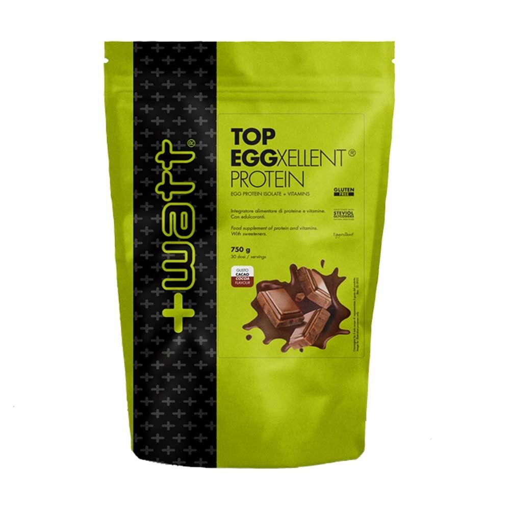 +Watt Top Eggxellent Protein Proteine dell'Uovo Gusto Cacao, 750g