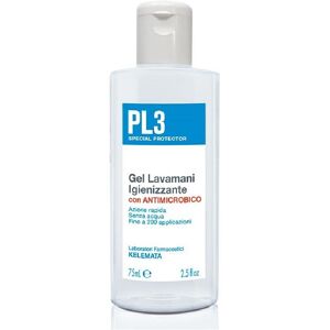 PL3 Med PL3 Gel Lavamani Igienizzante con Antibatterico, 75ml