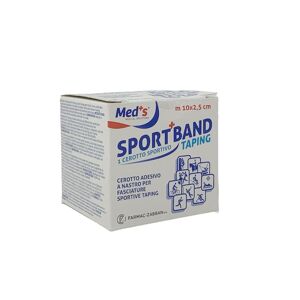 Med's Sport Band Taping Cerotto Sportivo 10m x 2,5cm, 1 cerotto
