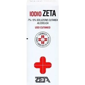 Zeta Farmaceutici Iodio Sol Alco I 7%/5% Soluzione Cutanea Alcoolica Disinfettante, 50ml