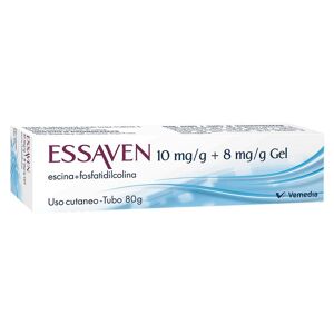 Vemedia Manufacturing B.V. Essaven Gel 10mg/g + 8mg/g Escina + Fosfatidilcolina Insufficienza Venosa e Fragilità Capillare, 80g