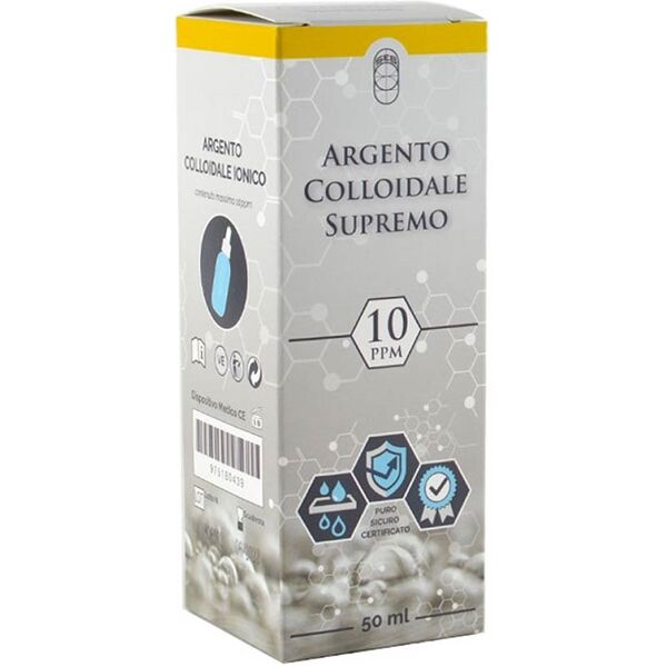 punto salute e benessere argento colloidale ionico supremo 10 ppm dispositivo medico con contagocce, 50ml