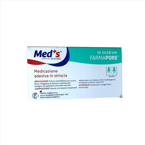 med's farmapore - medicazione adesiva in striscia, 1 m x 10 cm, 1 pezzo