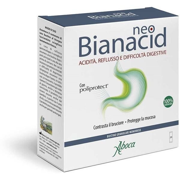 aboca neobianacid - acidità reflusso difficoltà di digestione, 20 bustine