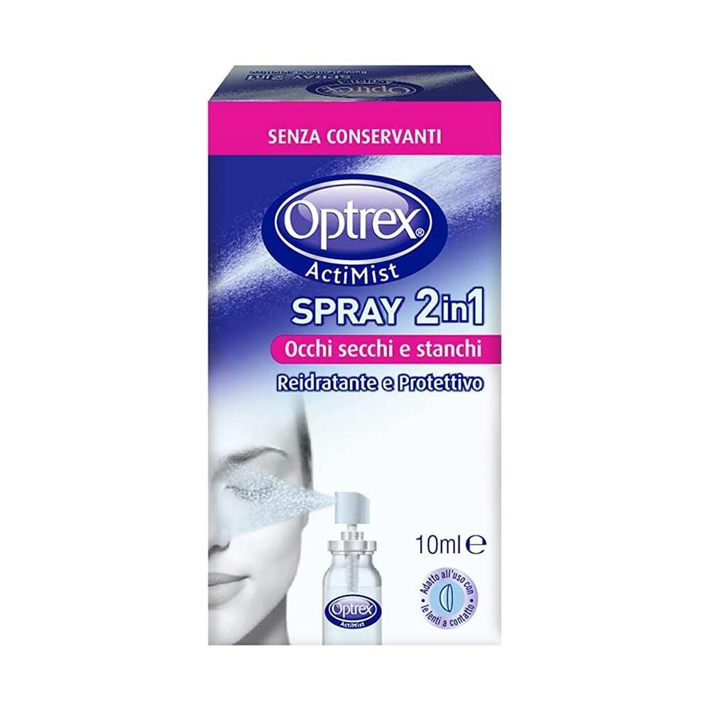 optrex actimist - spray 2 in 1 per occhi secchi e stanchi, 10ml
