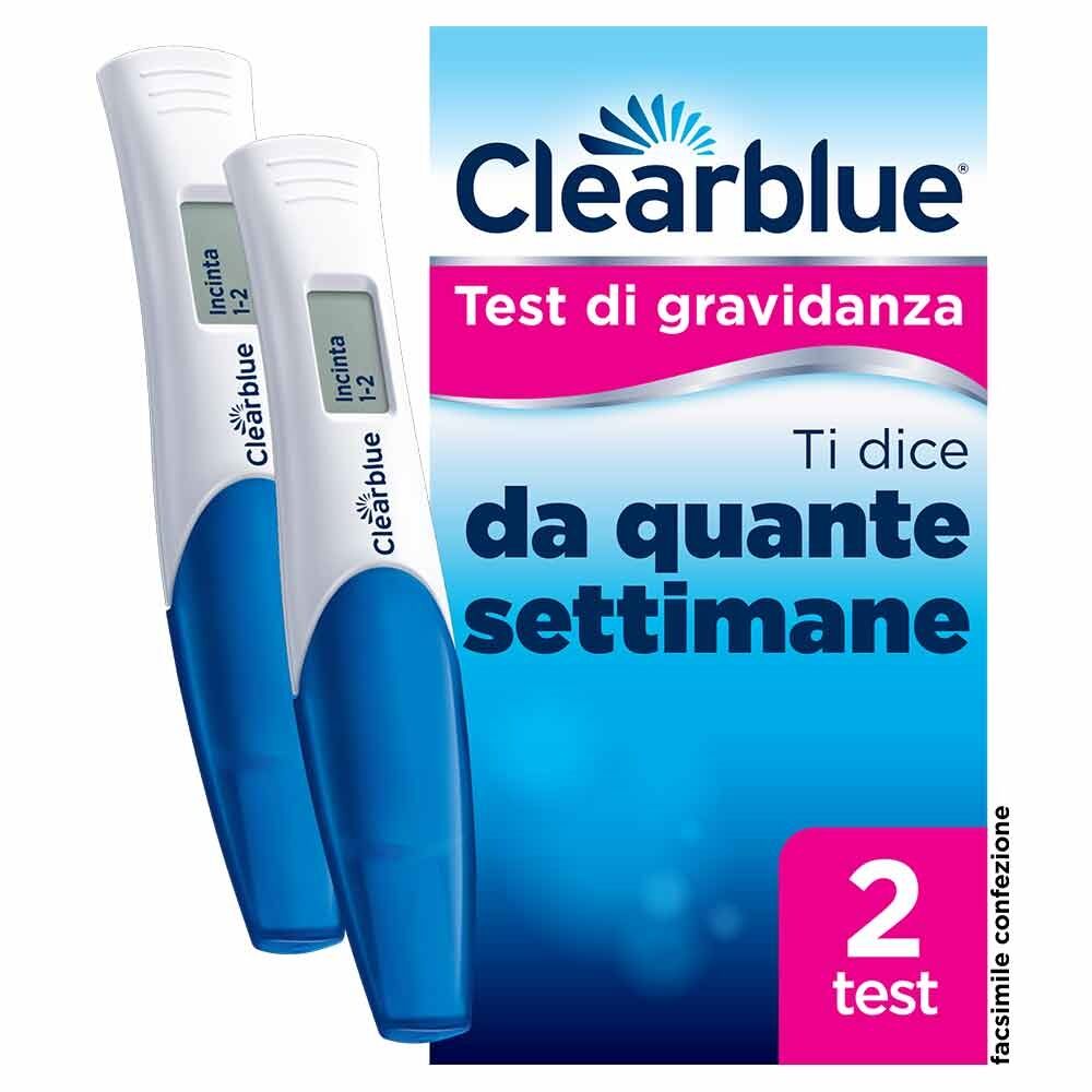 clearblue test di gravidanza con indicatore delle settimane, 2 test digitali