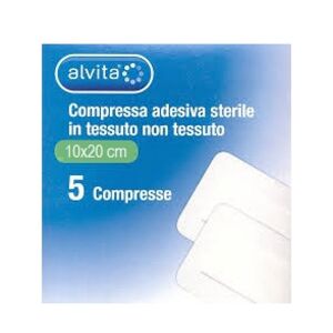 Alvita Compressa Adesiva Sterile In Tessuto Non Tessuto 10x20cm, 5 Compresse