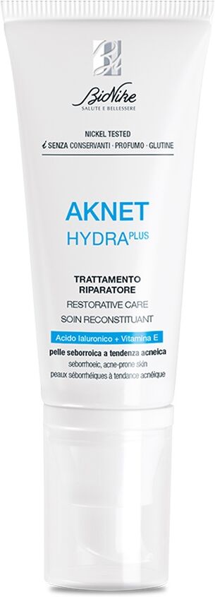 BioNike Aknet - Hydra Plus Gel-Crema Riparatore Viso Per Pelle Con Acne, 40ml