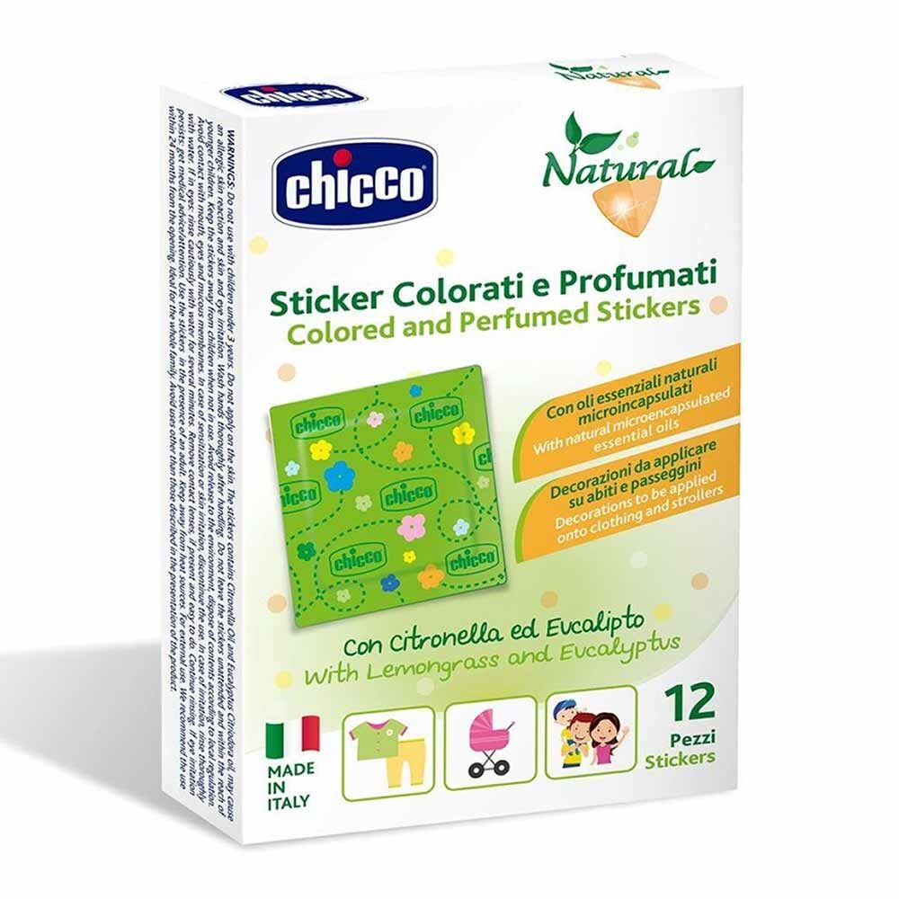 Chicco Natural - Cerotti Colorati e Profumati con Citronella 36M+, 12 Pezzi