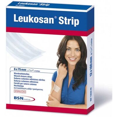 Essity Leukosan Strip 6x75mm - 2 Buste x 3 Cerotti - Colla per Ferite Essity Leukosan Strip 6x75mm - 2 Buste x 3 Cerotti - Colla per Ferite
