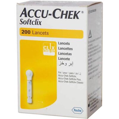 Lancette Accu-Chek Softclix - 200 Aghi Sterili per Test Glicemia Lancette Accu-Chek Softclix - 200 Aghi Sterili per Test Glicemia