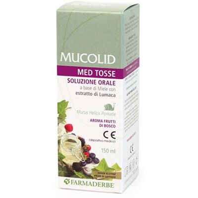 Farmaderbe Mucolid - Med Tosse Soluzione Orale Aroma Frutti di Bosco, 150ml Farmaderbe Mucolid - Med Tosse Soluzione Orale Aroma Frutti di Bosco, 150ml