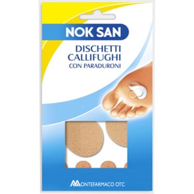 NokSan Nok San Dischetti callifughi con paraduroni - Cerotti adesivi per rimuovere i calli, 4 pezzi NokSan Nok San Dischetti callifughi con paraduroni - Cerotti adesivi per rimuovere i calli, 4 pezzi