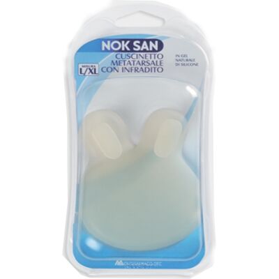 NokSan Nok San Cuscinetto metatarsale con infradito L-XL - Gel morbido per il comfort plantare, 2 pezzi NokSan Nok San Cuscinetto metatarsale con infradito L-XL - Gel morbido per il comfort plantare, 2 pezzi