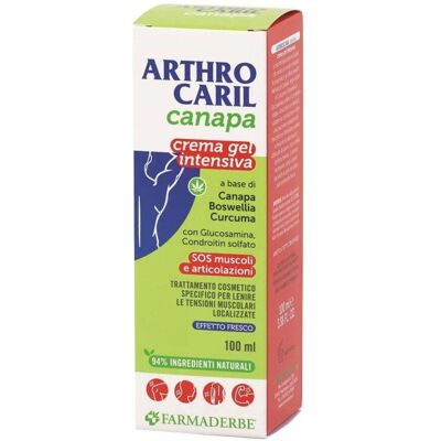 Farmaderbe ArthroCaril Canapa Crema Gel Intensiva, 100ml Farmaderbe ArthroCaril Canapa Crema Gel Intensiva, 100ml