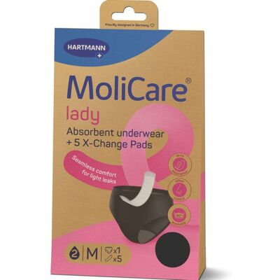 Hartmann MoliCare Lady - Slip assorbente rilavabile per incontinenza, 1 slip e 5 inserti taglia M Hartmann MoliCare Lady - Slip assorbente rilavabile per incontinenza, 1 slip e 5 inserti taglia M