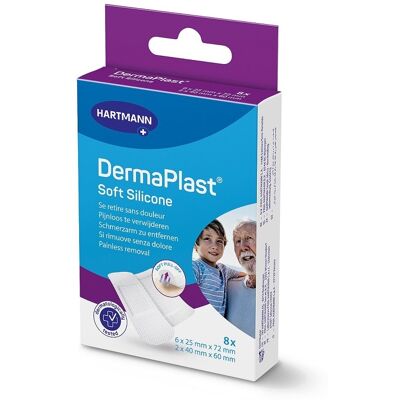 Hartmann DermaPlast Soft Silicone Cerotti 2 Formati, 8 cerotti Hartmann DermaPlast Soft Silicone Cerotti 2 Formati, 8 cerotti