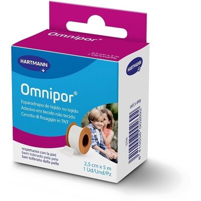 Hartmann OmniPor Cerotto Adesivo in TNT Tessuto Non Tessuto Traspirante Misura 2,5cm x 500cm, 1 Pezzo Hartmann OmniPor Cerotto Adesivo in TNT Tessuto Non Tessuto Traspirante Misura 2,5cm x 500cm, 1 Pezzo